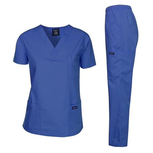Dagacci Scrubs Medical Uniform Women and Man Scrubs Set Medical Scrubs Top and Pants — image 1