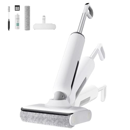 Cordless Wet Dry Vacuum Cleaner, 23KPa Vacuum Mop for Hard Floors, Up to 45 Min Runtime, 180° Lay-Flat Design with Hot Water Self-Cleaning & 185°F Hot Air Drying, Anti-Tangle Brush for Pet Hair — image 1
