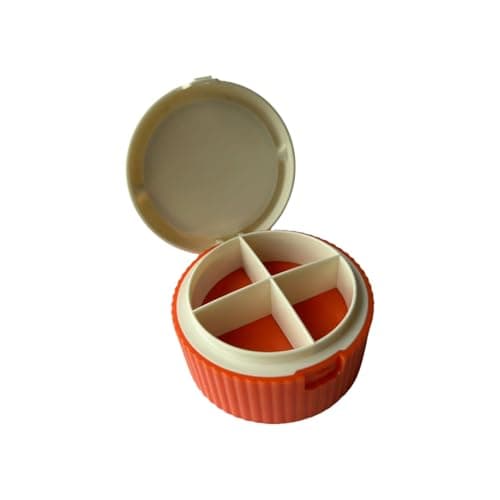 NifengJieyi Pill Organizer, Travel Pill Organizer, Pill Storage with Foldable Water Cup,Daily Medicine Dispenser Box, Multifunctional Portable Travel Organizer for Supplements, 3.4x3.4x1.8inches — image 1