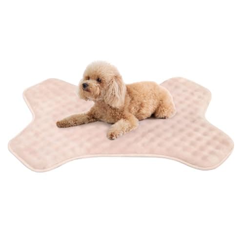Dog Bed Mat, Soft Foam Dog Crate Pad for Small Medium Dogs, Stylish Bone-Shaped, Anti Slip & Washable Pet Floor Mat Puppy Bed for Crates, Kennel — image 1