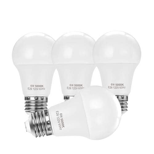 UPWATT E26 LED Light Bulbs, A15 6W (40W Equivalent), Daylight White 5000K, Non-Dimmable Medium Base Bulbs for Home Lighting, 4 Pack — image 1