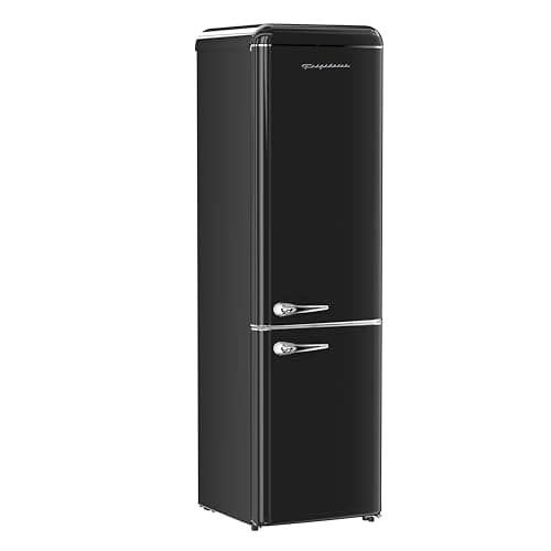 Frigidaire Retro 9.2 Cubic Foot Fridge with Bottom Mount Freezer, 9.2 cu. ft, Black