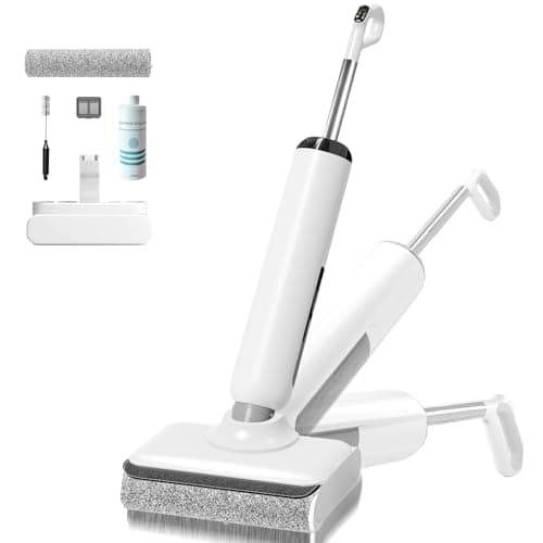 Wet Dry Vacuum Mop, 180°Lay-Flat Cordless Vacuum Mop All in One, Floor Cleaner Machine, 45 Minutes Long Runtime Electric Mop, 158℉ Self-Cleaning, Edge Cleaning, Self-Propelled Vacuum Mop Combo
