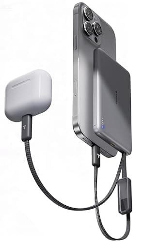 TORRAS AirVolt Portable Charger,0.5" Ultra-Slim 10000mAh Power Bank, 22.5W Fast Charging Phone Battery Pack with 2 USB-C Cables, Travel Essentials for iPhone 17 Pro Max/17/16/15, Samsung, Google