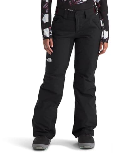 The North Face Women's Freedom Insulated Pant (Standard & Plus Size) - Waterproof Snow Pants, Ski & Snowboard, Ankle Gaiters, TNF Black-NPF, Medium Regular