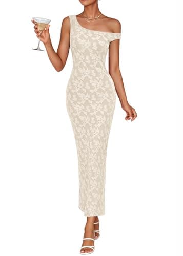 Lazysmile Women's Summer Floral Boho Maxi Dresses Off Shoulder Bodycon Elegant Party Wedding Guest Dress — image 1