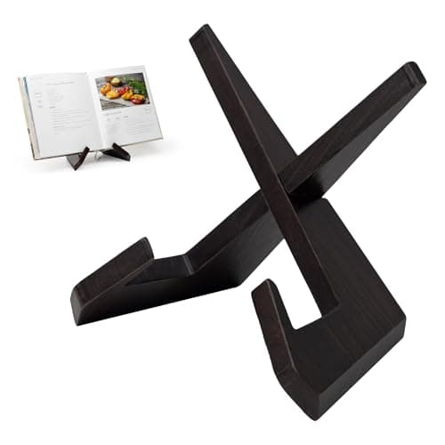 Yuoyar Wooden Cookbook Stand for Kitchen Counter - Detachable Recipe Book Holder - Kitchen Decor and Accessories — image 1
