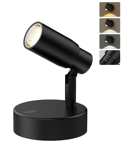 PESUTEN Zoomable Spot Light Indoor, Rechargeable Picture Light with Remote, Dimmable CCT Spotlight for Wall Art, Battery Uplight Indoor with Timer for Plant Artwork Painting Sofa Corner 1PC