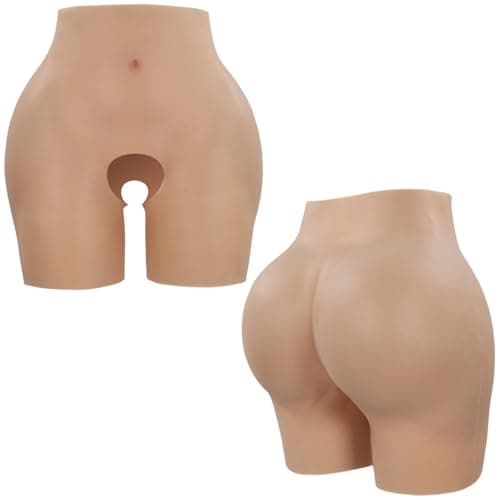 TGLTOJAHY Women's Silicone Buttocks Shapewear with Hip Enhancer - Silicone Hips and Buttocks, Light Beige(One Size)