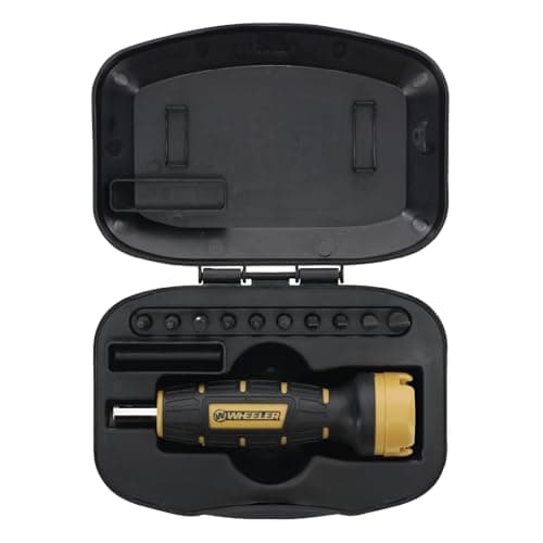 Wheeler Digital FAT (Firearms Accurizing Torque) Wrench with Interchangeable Bits and LCD Display for Firearm Maintenance, Gunsmithing, RC Vehicles, Drone, Mechanic Work, and More