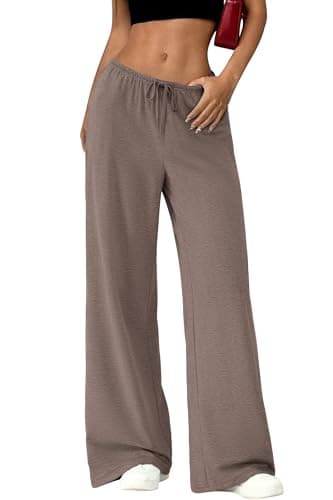 Okiwam Womens Summer Pants Wide Leg Sweatpants Lightweight Pajama Pants Casual Lounge Travel Joggers 2026 Summer Clothes — image 1