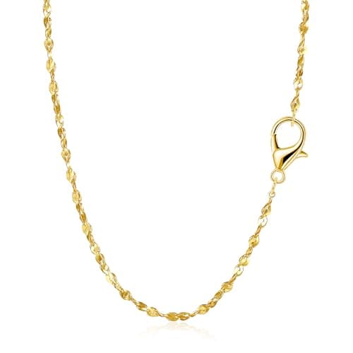 BAYLAY Gold Chain Necklace for Women - 18K Gold Plated Necklace Chain Dainty Gold Necklace for Women Gold Chain Gold Necklace Gold Jewelry Gifts Size 16/18/20/22/24/26 Inch — image 1