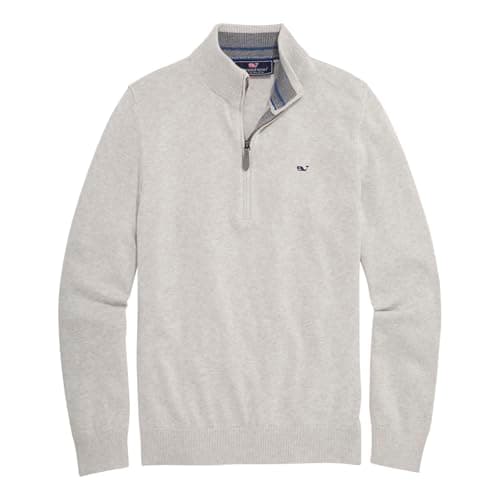 Vineyard Vines Boathouse Quarter-Zip, Light Gray Heather, 2T