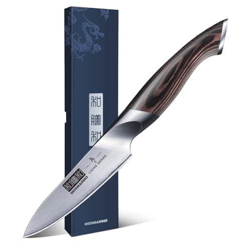 HOSHANHO 3.75 inch Paring Knife, Ultra Sharp Japanese Kitchen Fruit Knife | Professional Japanese High Carbon Stainless Steel Small Kitchen Knives with Ergonomic Handle — image 1