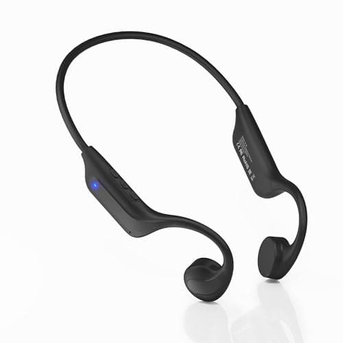 Bone Conduction Headphones Open Ear, 3 EQ Modes Bluetooth 6.0 with Mic, Anti-Leak Directional HD Audio, Skin-Friendly Comfort, IP65 Waterproof Running Headphones Earbuds for Gym Workout Outdoor(Black)