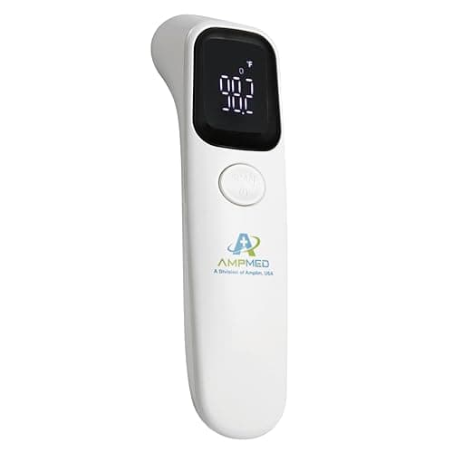 Amplim Baby Thermometer No Touch, Infrared Forehead Thermometer for Babies, Kids and Adults, Fast 1 Second Reading, Quiet Night Use, LED Display, Fever Alert, F/C Switchable for Home and Travel