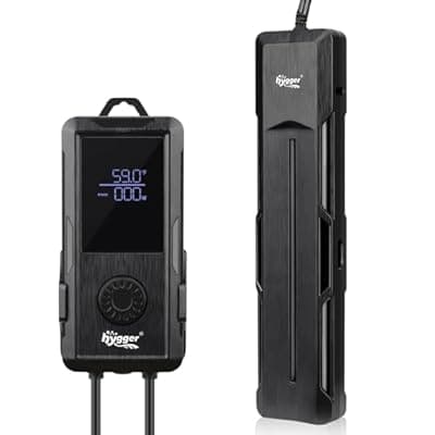 hygger Aquarium Heater 500W/800W/1000W,Fish Tank Heater with Danger Warning Automatically Stops Heating System and Digital LED Controller,for Freshwater or Saltwater 60-135 Gallon Tank