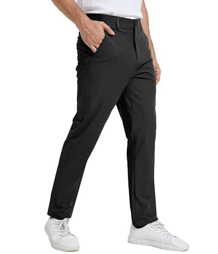 NATUVENIX Golf Pants Men Stretch Work Dress Pants Lightweight 30" Slim Fit Business Casual Pants for Men with Pockets — image 1