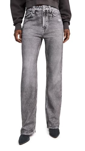rag & bone Women's Rb Miramar Straight Sweatpants, Raven, 25