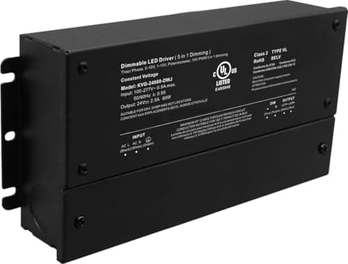 AMAZING POWER 24V LED Driver 60W Dimmable, Power Supply, AC to DC Transformer for LED Lighting, Compatible with ELV, TRIAC dimmers, UL Listed, Class 2 — image 1