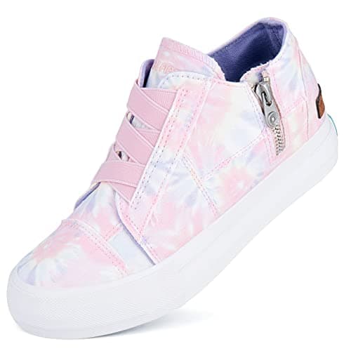 JENN ARDOR Wedge Sneakers for Women Fashion Canvas Shoes Casual Platform Hidden Heel Womens Slip On Sneaker Non Slip Side Zipper — image 1
