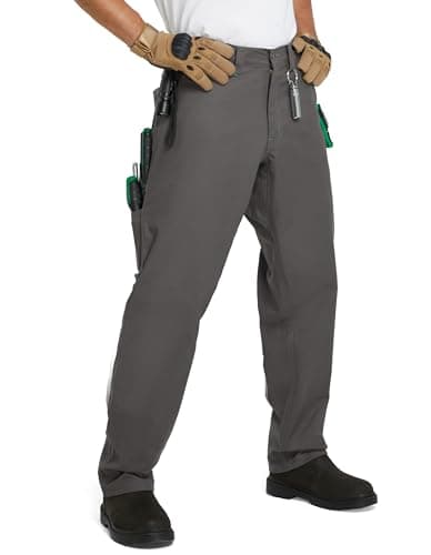 SKPRO Men's Work Pants Stretch Flex, Casual Pants Relaxed Fit, Water Resistant Carpenter Pants Heavy Duty — image 1