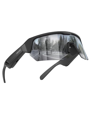 AIRMARS Bluetooth Sunglasses for Men and Women, Built-in Mic & Speakers, Polarized Sport Smart glasses for Running/Cycling, UV Protection, Voice Control (Black) — image 1