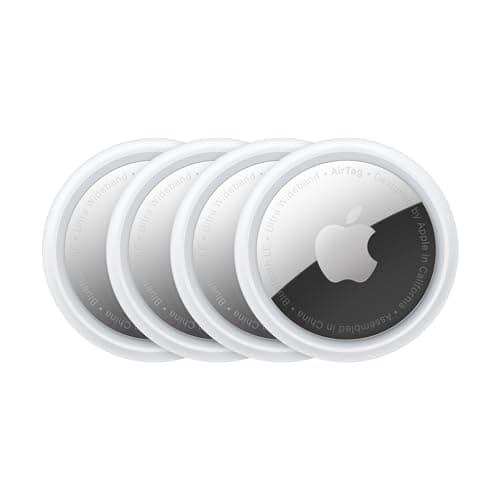 Apple AirTag (1st Generation) - 4 Pack. Keep Track of and find Your Keys, Wallet, Luggage, Backpack, and More. Simple one-tap Set up with iPhone or iPad, Bluetooth