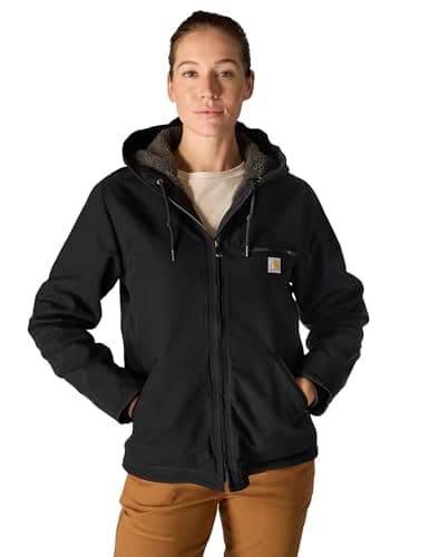 Carhartt Women's Iconic Washed Duck Sierra Jacket, Black, XX-Large