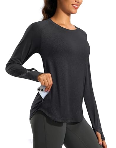 G Gradual Long Sleeve Workout Tops for Women Quick Dry Lightweight Running Athletic Shirts with Zip Pocket Moisture Wicking — image 1