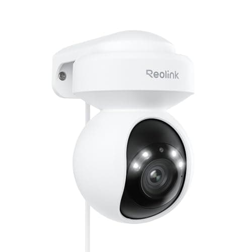 REOLINK 4K Outdoor Plug-in WiFi 6 Security Camera, PTZ Camera for Home Security, Wi-Fi 6 New Tech, Motion Tracking, Smart Detection, 3X Optical Zoom, Motion Spotlight, Local Storage, E1 Outdoor Pro