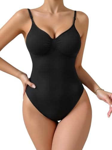 JEKAOYI Women's Shapewear Bodysuit, Mid Thigh Tummy Control Butt Lifter Shaper with Adjustable Straps — image 1
