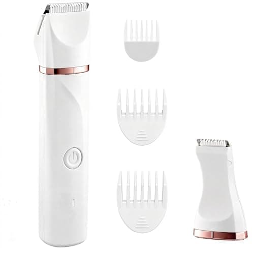 Bikini Trimmer for Women,Painless Electric Razor & Body Shaver for Pubic Hair,IPX7 Waterproof Hair Trimmer Women with Ceramic Blades,USB Rechargeable,Wet/Dry Use,Gifts for Women(White) — image 1