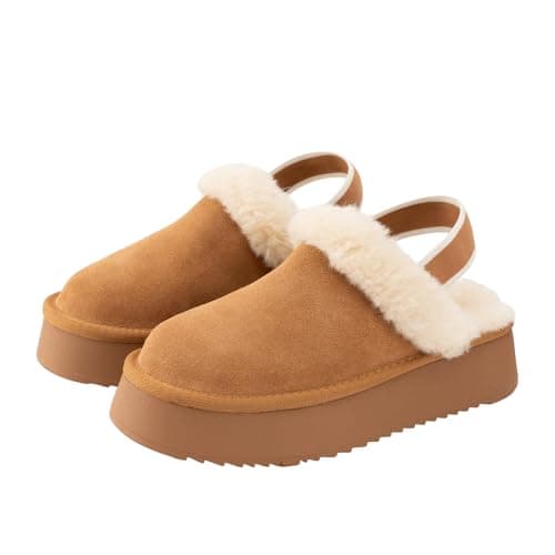Swalker Winter Slippers for Women – Warm Faux Fur Lined Snow Slippers with Non-Slip Sole, Indoor & Outdoor Platform House Slippers — image 1