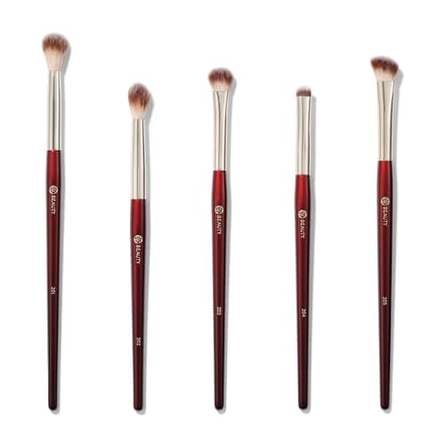 BK BEAUTY - Essentials Brush Set (5PC) - Professional Makeup Brushes for Blending, Smudging, & Defining | Premium Eyeshadow Set for Flawless Eye Looks