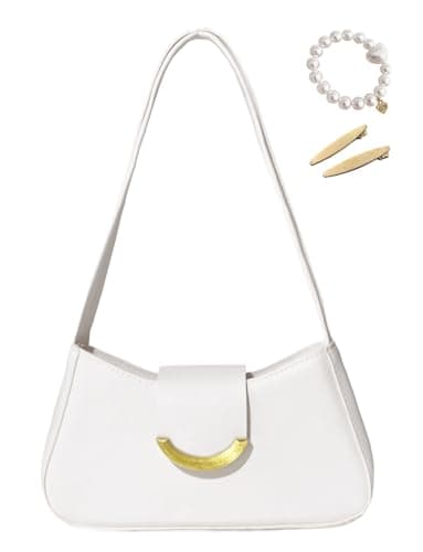 Gleease Cute Small Purse for Women Vintage Shoulder Bag Hobo Leather Handbag with Zipper — image 1