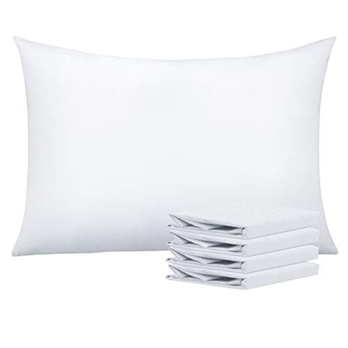 NTBAY Queen Pillowcase Set - 4 Pack Brushed Microfiber 20x30 Pillowcases - Soft, Wrinkle-Free, Fade-Resistant, Stain-Resistant, White Pillowcases with Envelope Closure - 20x30 Inches, White — image 1