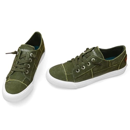 Womens Slip On Sneakers Low Tops Canvas Shoes for Women Casual Tennis Shoes Play Sneakers Fashion Shoes — image 1