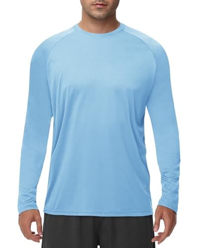 Long Sleeve Shirts for Men - Quick Dry Moisture Wicking UV UPF Sun Protection T-Shirts for Fishing Workout Swim — image 1