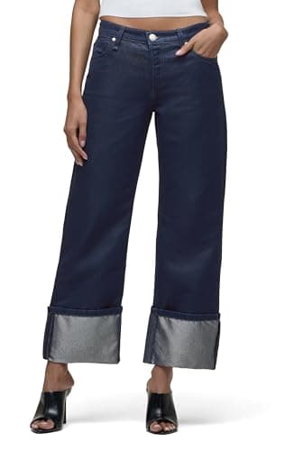 Hudson Women's Rosie High-Rise Wide Leg Ankle Jean, Indigo Metallic, 29