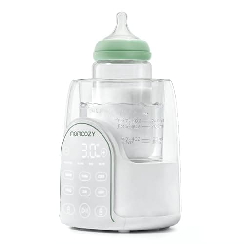Momcozy NightPro Baby Bottle Warmer for Breastmilk, Built-in Night Light, BPA-Free Tritan, Fullest Nutrients Preserved with Fast & Even Water Bath Warm, Newborn Breastfeeding Essentials Gift for Mom