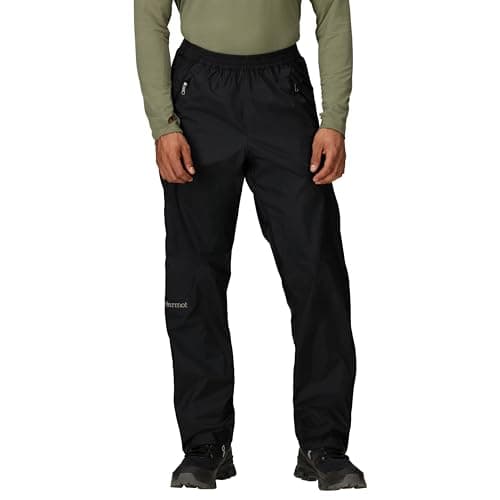 MARMOT Men's PreCip Eco Full Zip Pant, Black, Large