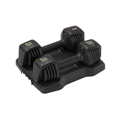 Smart Adjustable Dumbbell Set - Pair with Stand - Quick Adjustment, Secure Grip - Compact Home Gym Training Dumbbells for Men & Women with Voice Reminder & Motion Sensing Functions - 25LB — image 1
