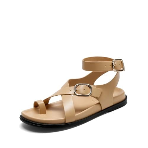 DREAM PAIRS Womens Strappy Sandals Flat Thong Comfortable Footbed Platform Summer Fashion Vocation Shoes — image 1