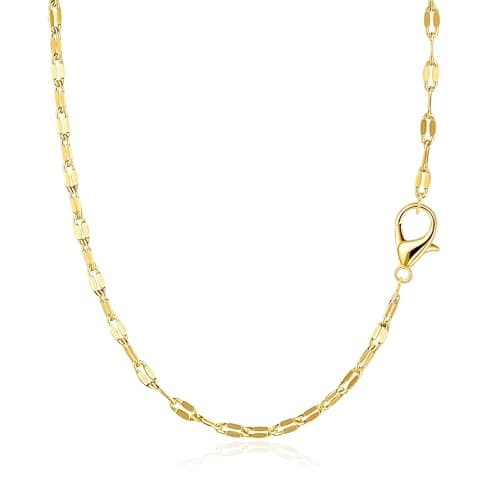 BAYLAY Gold Chain Necklace for Women - 18K Gold Plated Necklace Chain Dainty Gold Necklace for Women Gold Chain Gold Necklace Gold Jewelry Gifts Size 16/18/20/22/24/26 Inch — image 1
