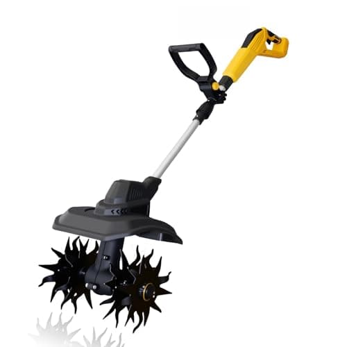 Cordless Tiller Cultivator Compatible with Dewalt 20V Battery(Tool Only), 9-Inch Tilling Width, 6.6-Inch Depth 360RPM Electric Brushless Tiller Garden Rototiller for Lawn/Gardening/Soil Cultivation — image 1