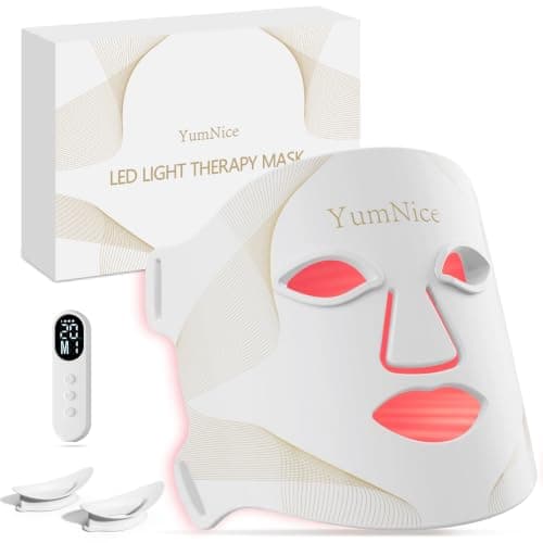 Red Light Therapy for Face, 8 Light Modes & 850NM Infrared LED Face Mask Light Therapy with 288 LEDs 3-in-1 Chip, Auto Cycle, Rechargeable Remote,Cordless Red Light Mask Skincare for Home Travel — image 1