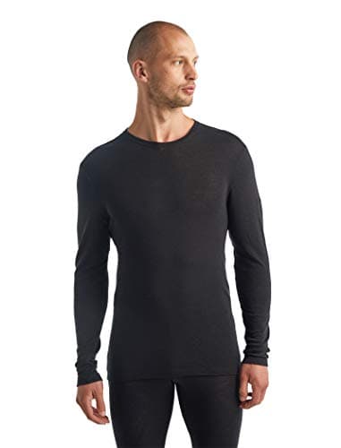 Icebreaker Men's 175 Everyday Long Sleeve Crew Shirt - Black - Medium