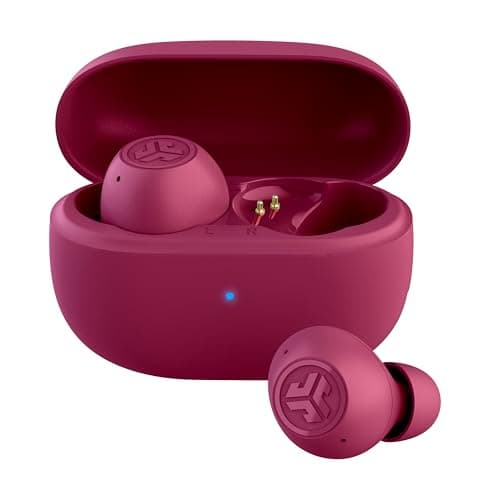 JLab Go Pop ANC True Wireless Earbuds & Charging Case, Fuchsia, Active Noise Cancelling, 10mm Drivers, Dual Connect, Customize Your Sound with App, Be Aware Mode, Compact Fit, MEMS Microphone — image 1