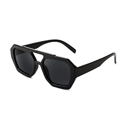 FEISEDY Vintage Square 70s Flat Pilot Sunglasses Women Men Fashion Sunnies B4108 — image 1